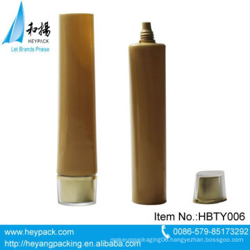 empty flat oval shape small diameter plastic tube